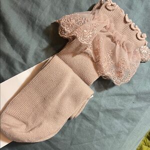 Urban Outfitters Lace Ruffle Ankle Socks